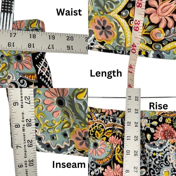 New Loft Bright Colorful Floral Elastic Waist Drawstring Pants Large Breathable - Picture 7 of 7